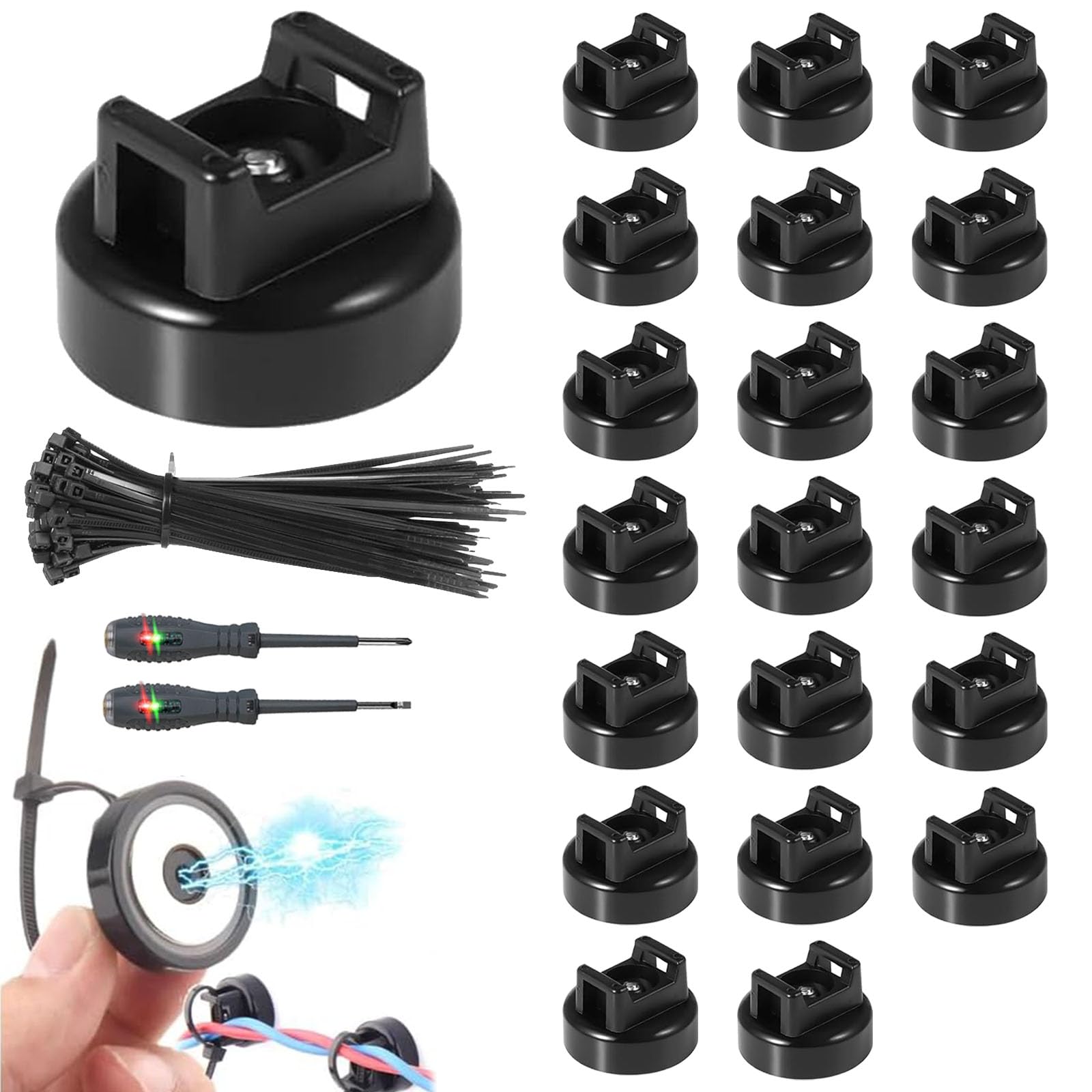 Amazon.com: Magnetic Cable Zip Tie Mount Kit, Magnetic Cable Tie